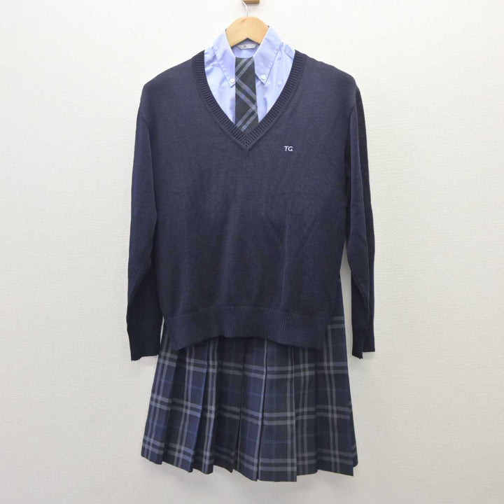 【中古】神奈川県 橘学苑高等学校 女子制服 5点 (ブレザー・ニット・シャツ・セーラー服) sf035980