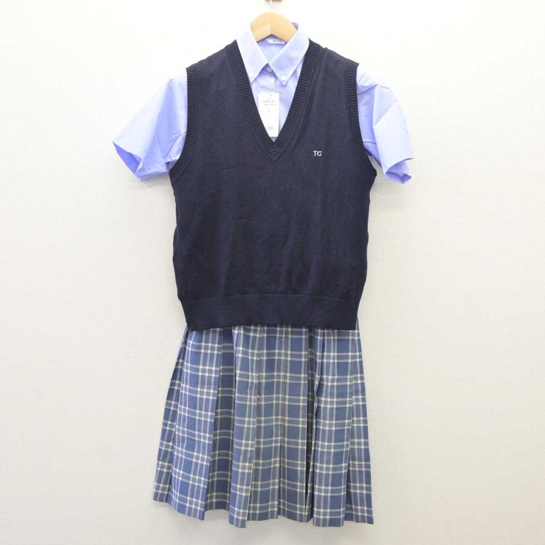 【中古】神奈川県 橘学苑高等学校 女子制服 4点 (ニットベスト・シャツ・スカート) sf035981 | 中古制服通販パレイド