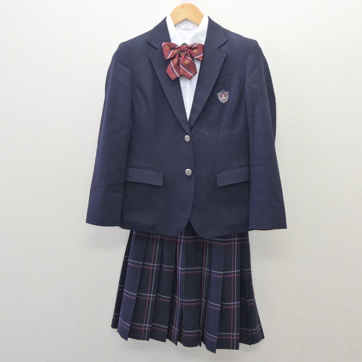 【中古】東京都 駒込中学校 女子制服 4点 (ブレザー・シャツ・スカート) sf035994