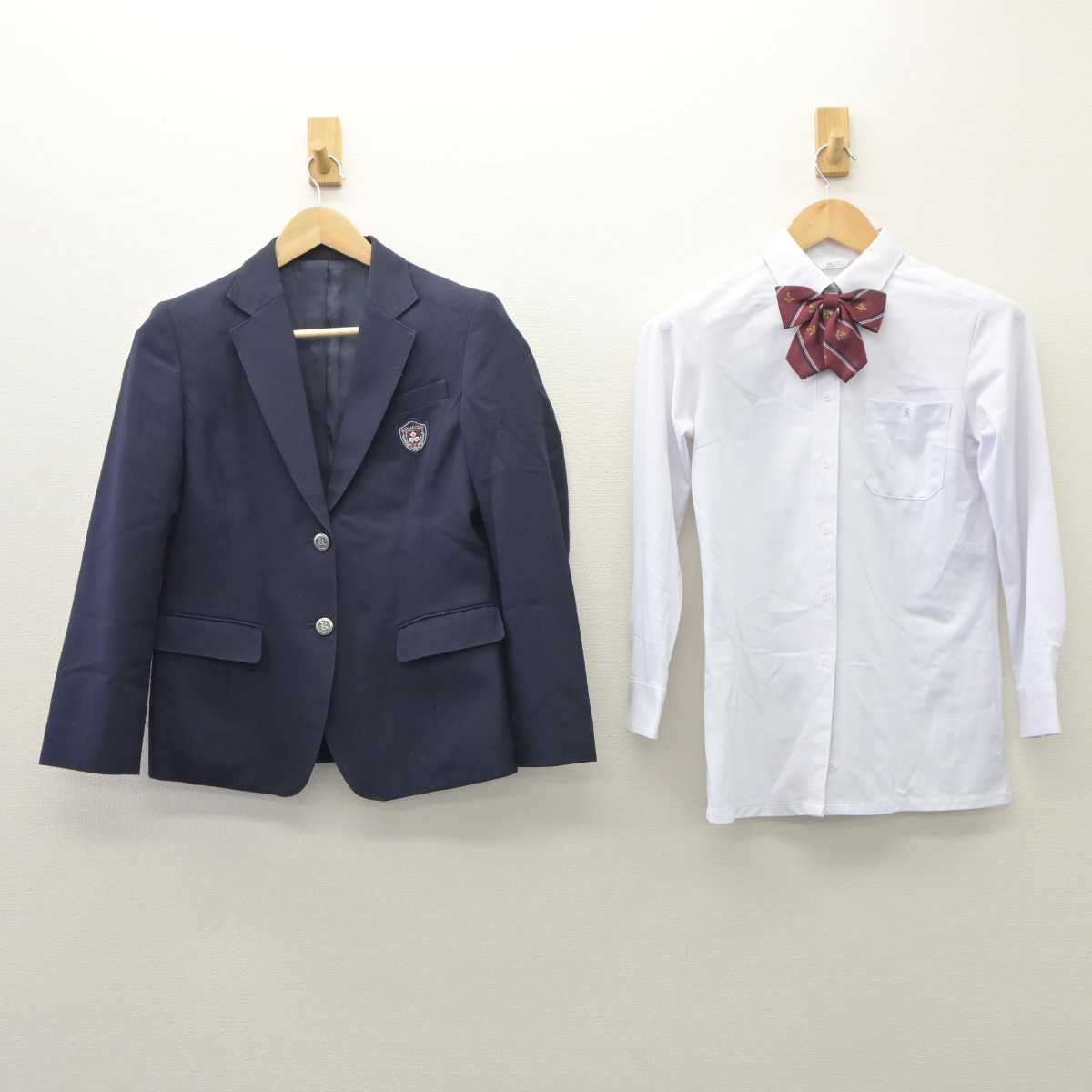 【中古】東京都 駒込中学校 女子制服 4点 (ブレザー・シャツ・スカート) sf035994