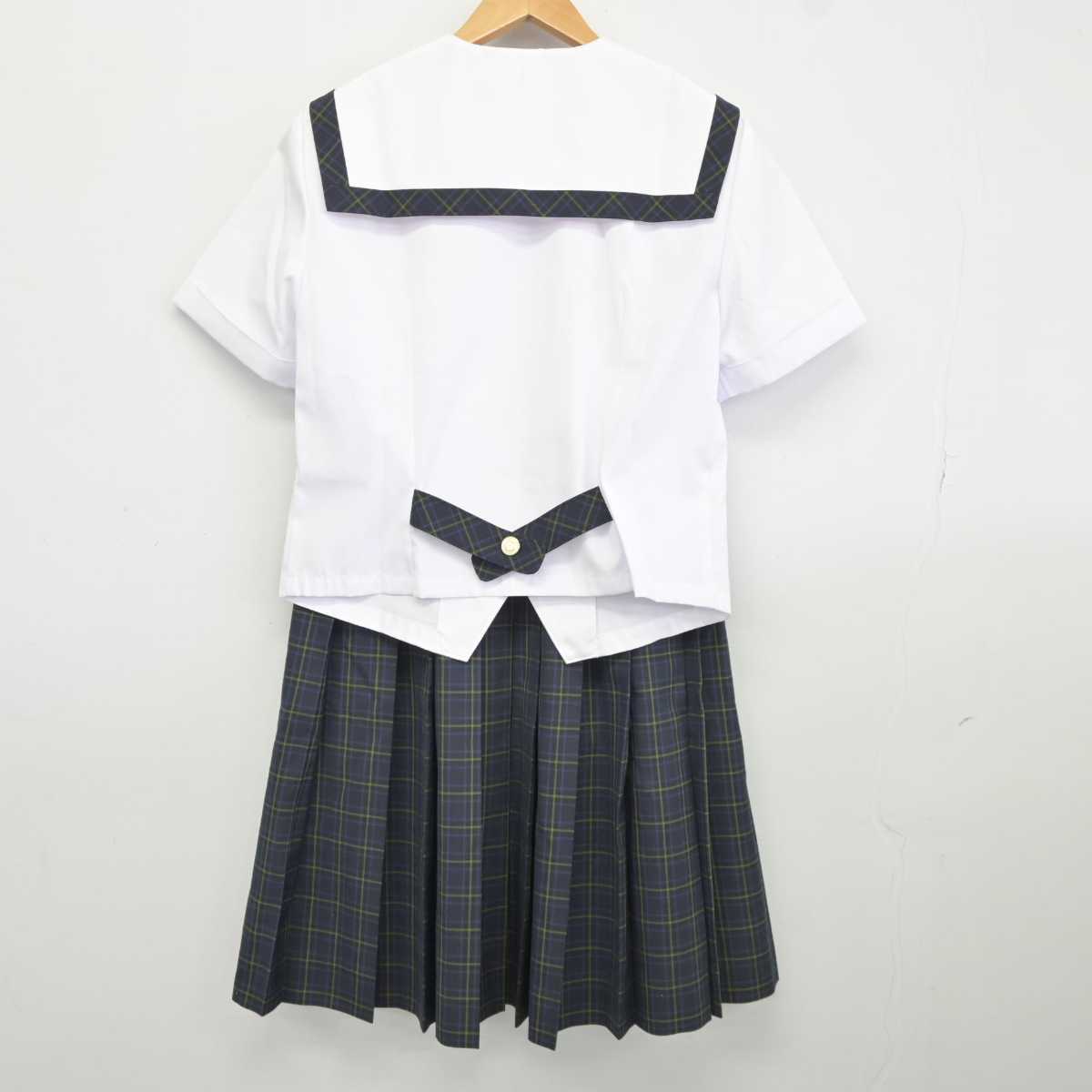 【中古】秋田県 城東中学校 女子制服 3点 (セーラー服・スカート) sf039889