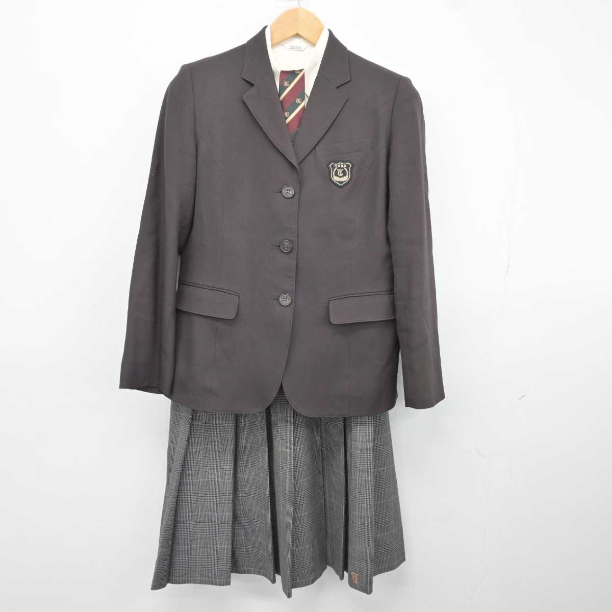 【中古】京都府 鳥羽高等学校 女子制服 4点 (ブレザー・シャツ・スカート) sf039892