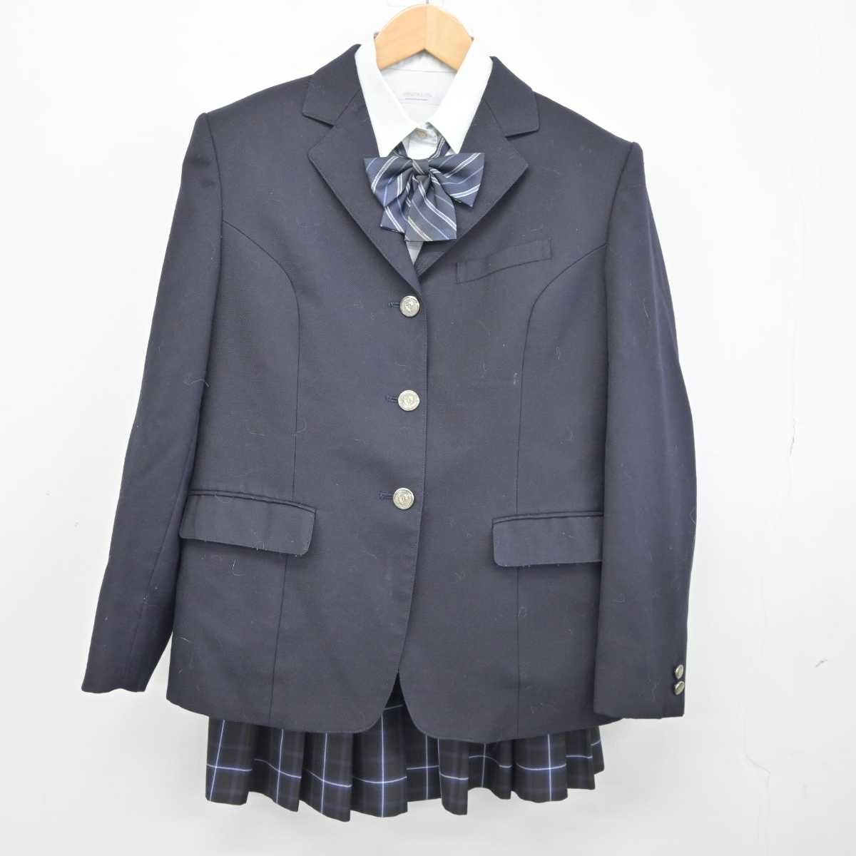 【中古】京都府 塔南高等学校 女子制服 4点 (ブレザー・シャツ・スカート) sf039897