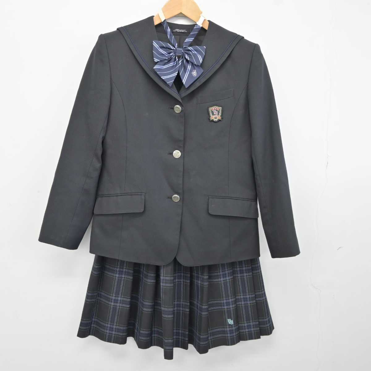 【中古】東京都 由井中学校 女子制服 4点 (ブレザー・スカート) sf039918