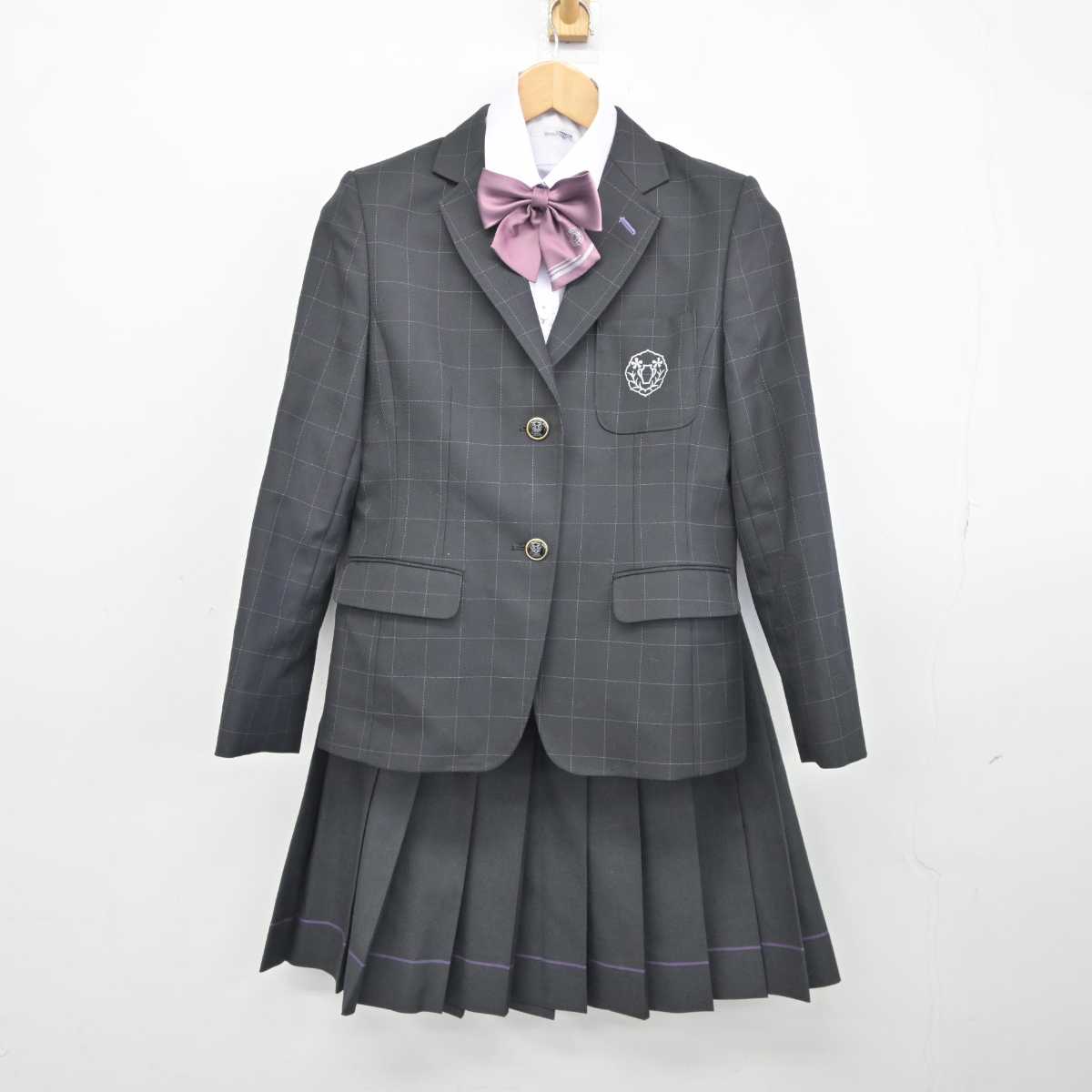 【中古】大阪府 宣真高等学校 女子制服 4点 (ブレザー・シャツ) sf039920