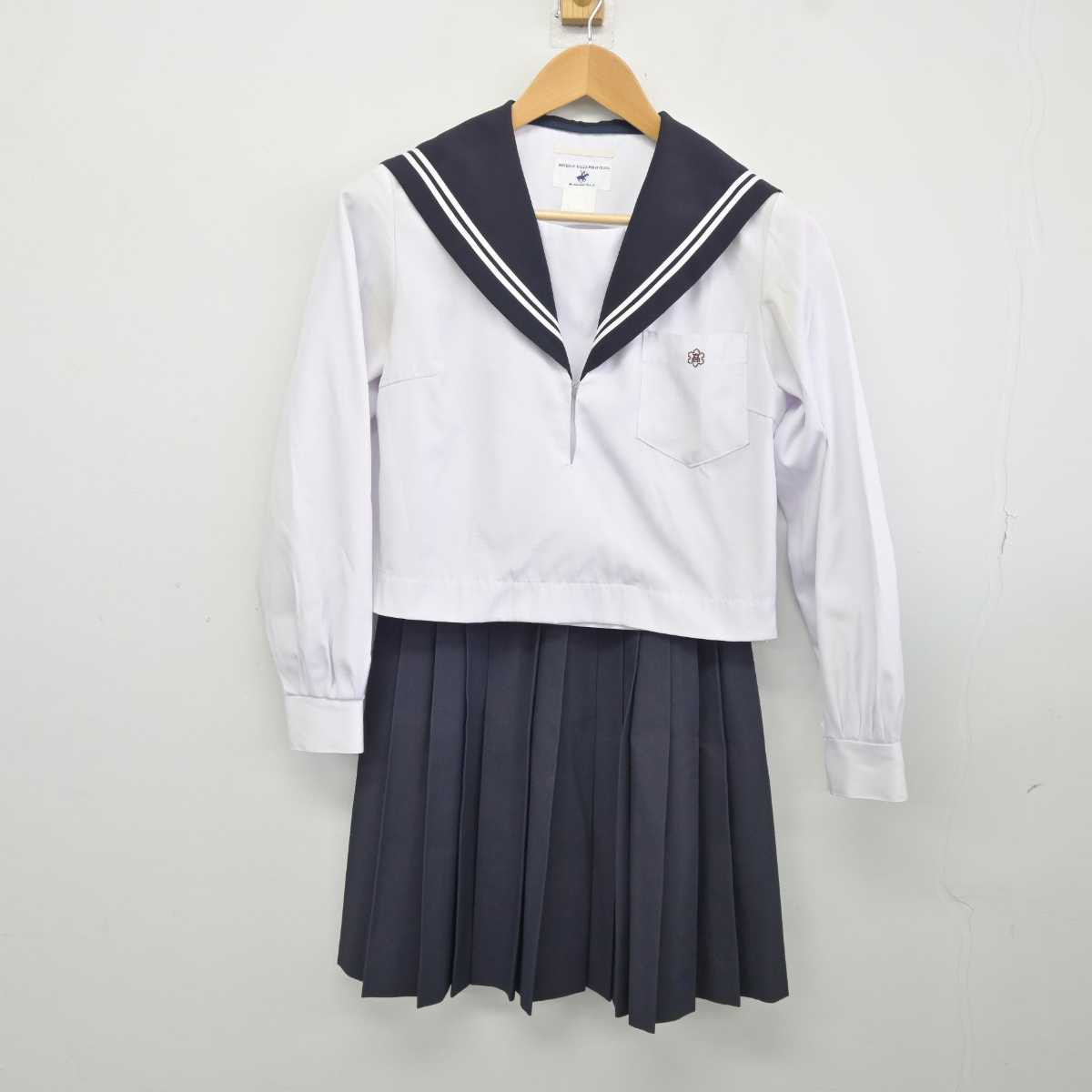 【中古】愛知県 中村高等学校 女子制服 3点 (セーラー服・セーラー服・スカート) sf039937