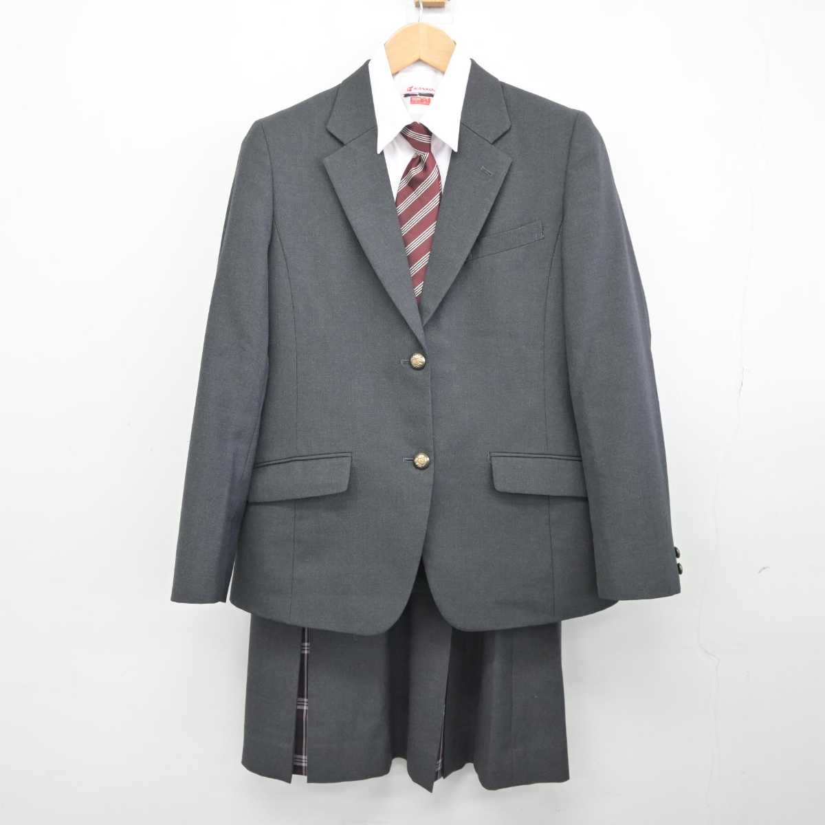 【中古】埼玉県 昌平高等学校 女子制服 4点 (ブレザー・シャツ・スカート) sf039941