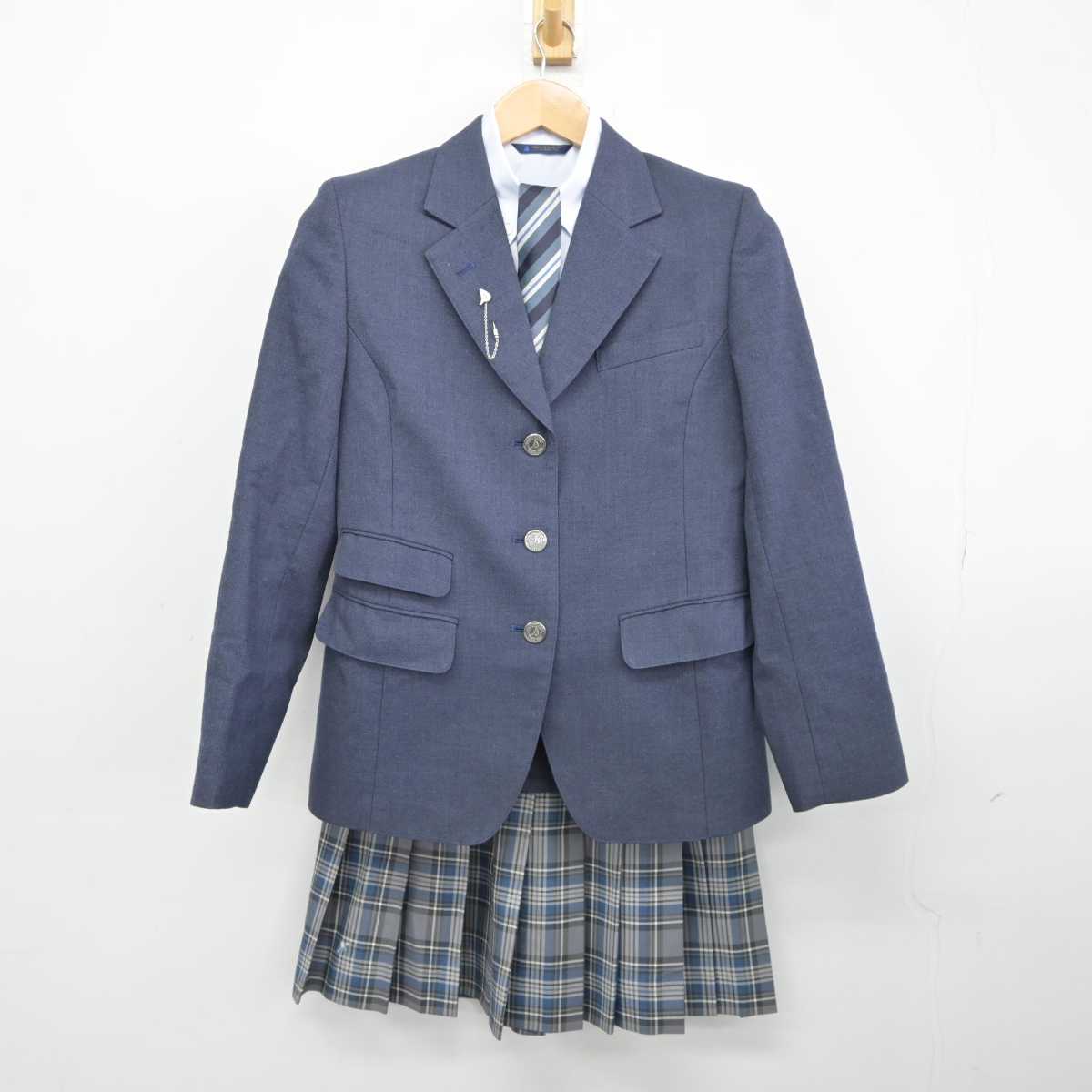 【中古】神奈川県 湘南学院高等学校 女子制服 4点 (ブレザー・スカート) sf039945