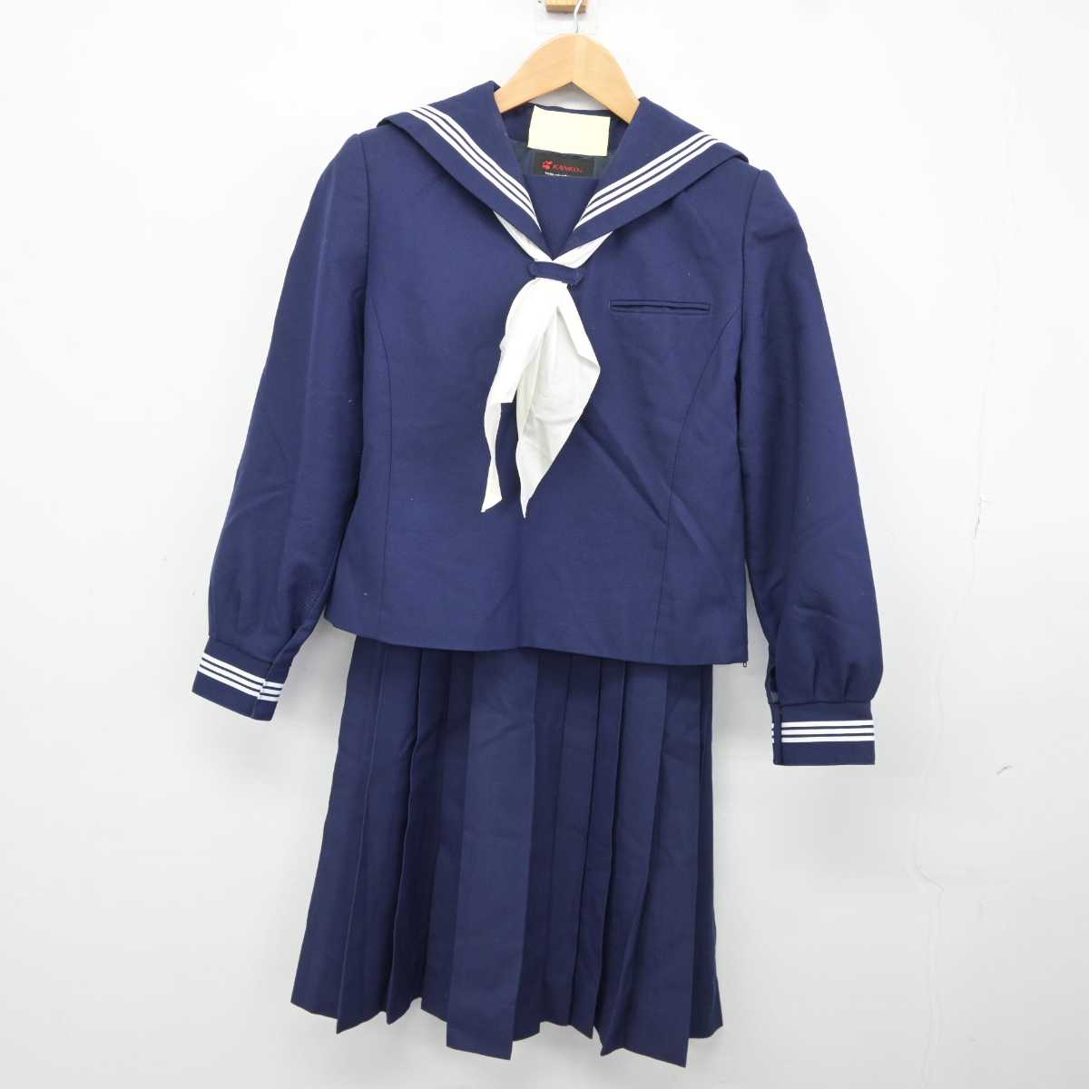 【中古】京都府 京都女子中学校 女子制服 3点 (セーラー服) sf039954