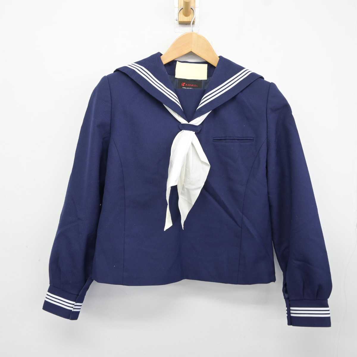 【中古】京都府 京都女子中学校 女子制服 3点 (セーラー服) sf039954