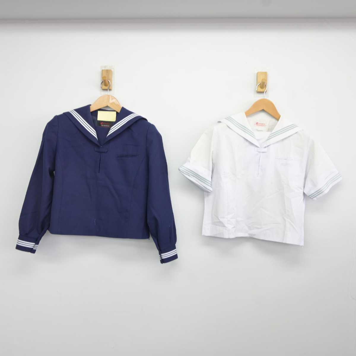 【中古】京都府 京都女子中学校 女子制服 2点 (セーラー服・セーラー服) sf039955