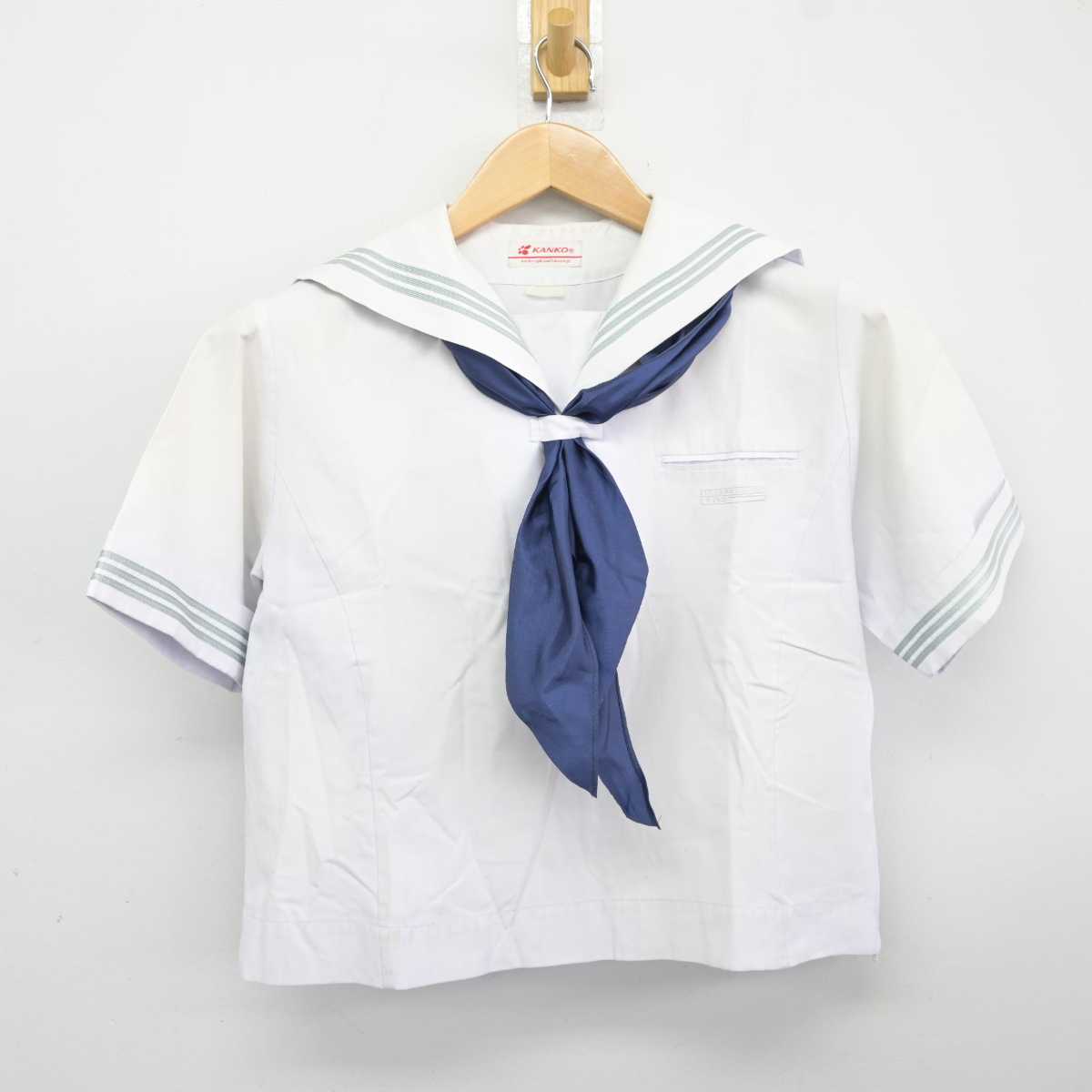 【中古】京都府 京都女子中学校 女子制服 3点 (セーラー服・スカート) sf039956