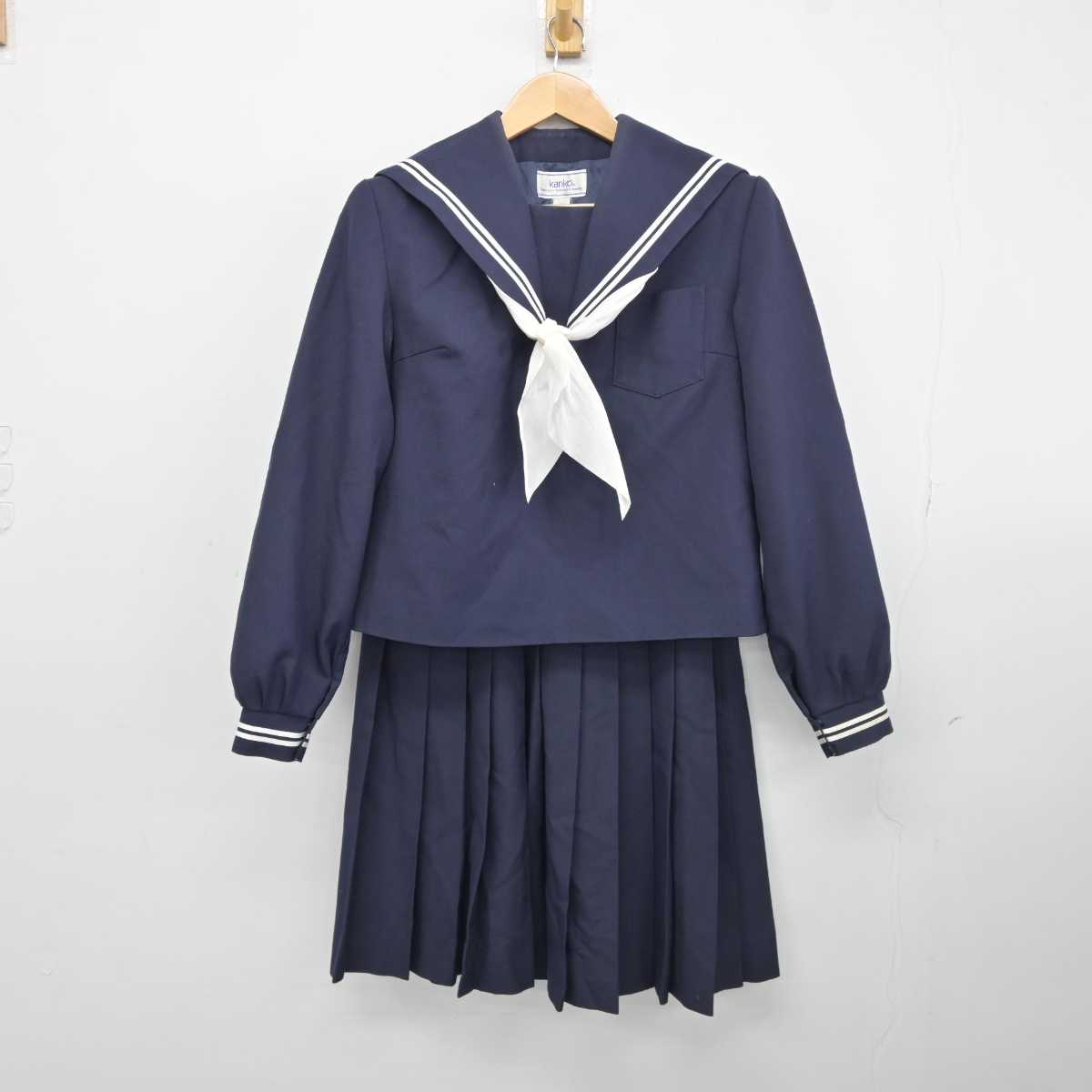 【中古】三重県 千代崎中学校 女子制服 3点 (セーラー服) sf039964