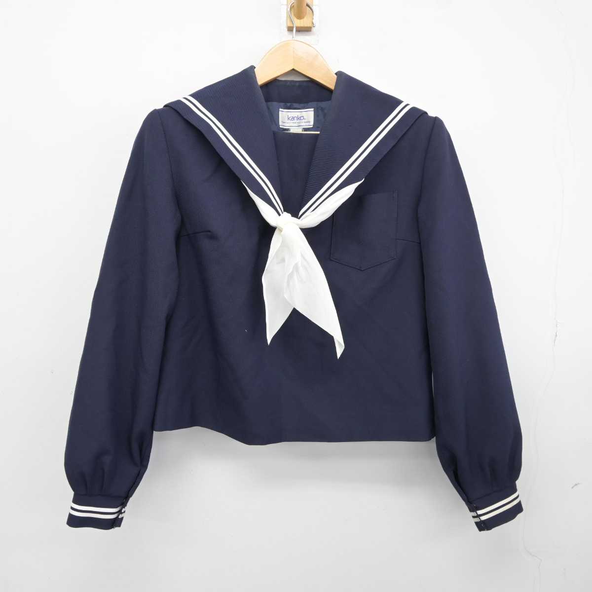 【中古】三重県 千代崎中学校 女子制服 3点 (セーラー服) sf039964