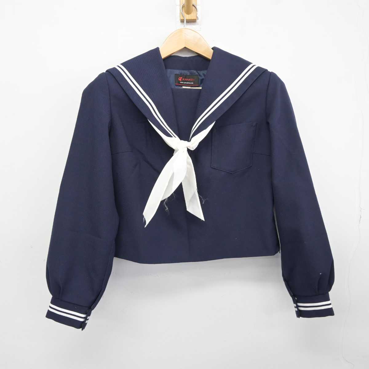 【中古】三重県 千代崎中学校 女子制服 3点 (セーラー服・スカート) sf039965