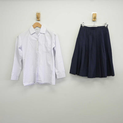 【中古】三重県 千代崎中学校 女子制服 2点 (シャツ・スカート) sf039972