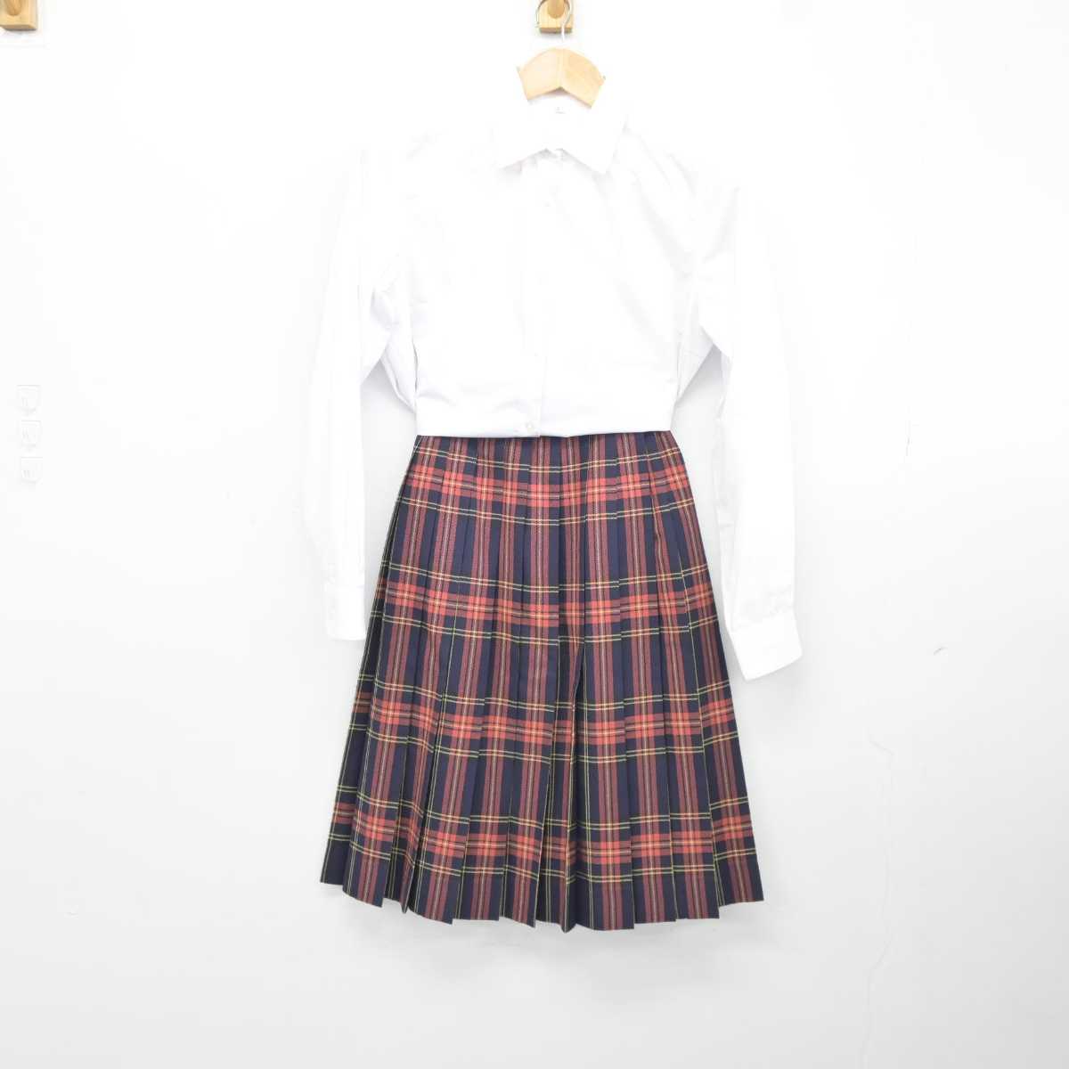 【中古】千葉県 柏井高等学校 女子制服 2点 (シャツ・スカート) sf039978