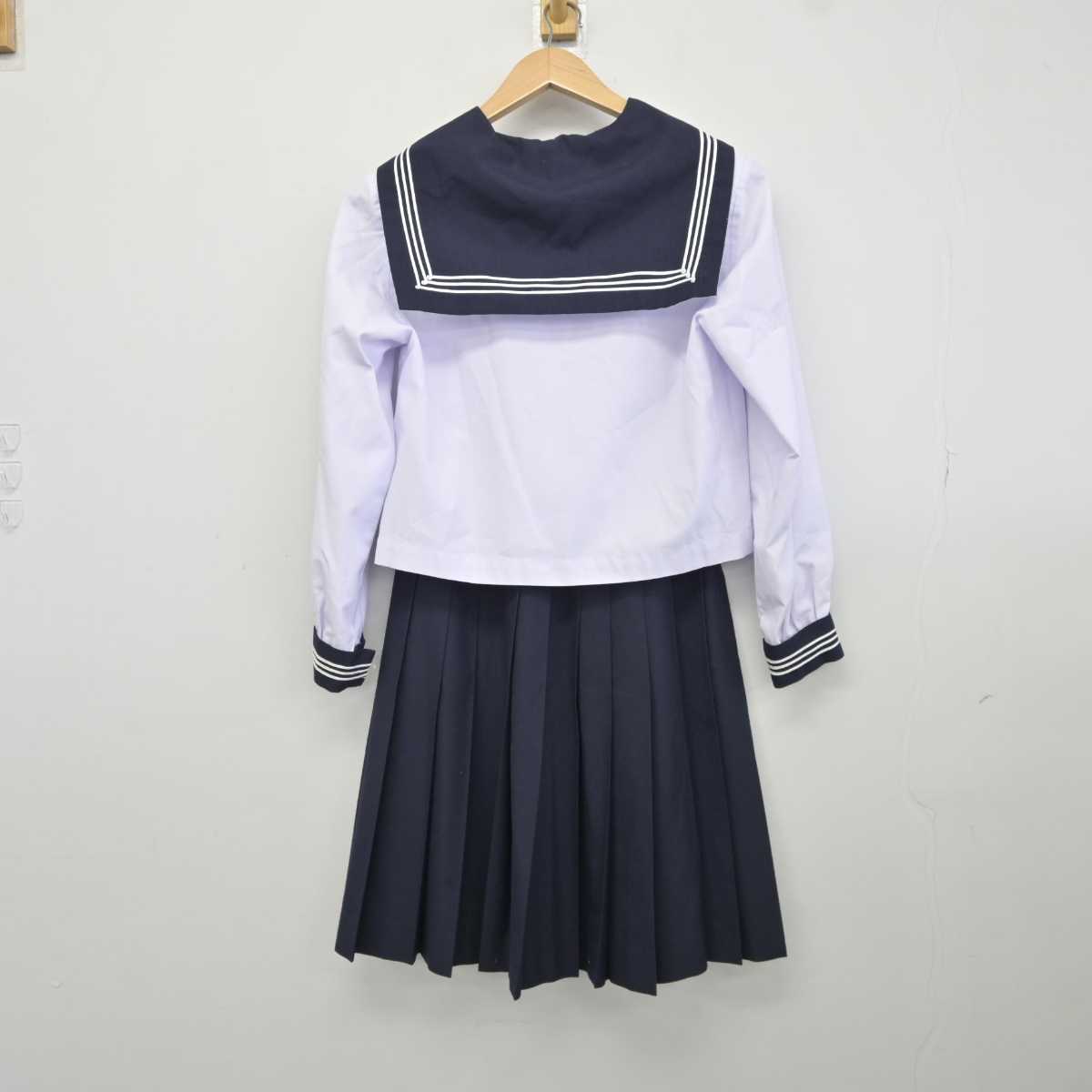 【中古】青森県 弘前市立第四中学校 女子制服 4点 (セーラー服・セーラー服・スカート) sf039998