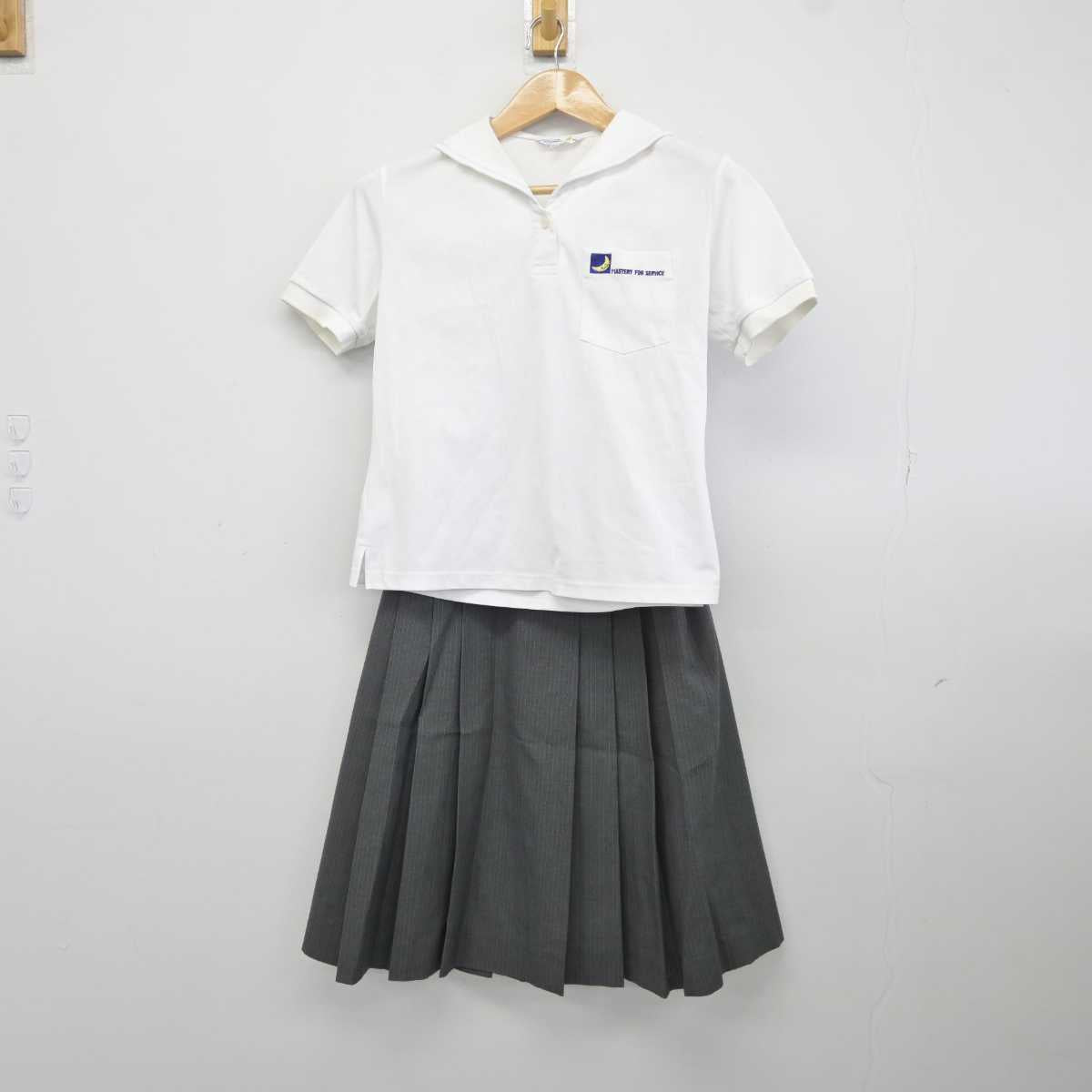 【中古】兵庫県 関西学院高等部 女子制服 2点 (シャツ・スカート) sf040003