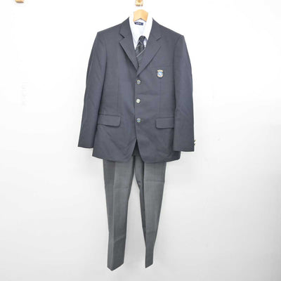 【中古】大阪府 枚方なぎさ高等学校 男子制服 5点 (ブレザー・シャツ・ズボン) sf040030