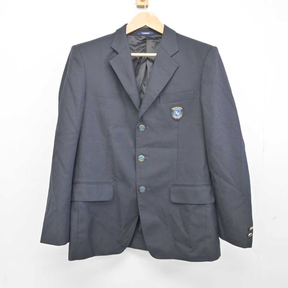 【中古】大阪府 枚方なぎさ高等学校 男子制服 5点 (ブレザー・シャツ・ズボン) sf040030