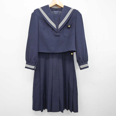 【中古】熊本県 大津高等学校 女子制服 2点 (セーラー服・ジャンパースカート) sf040058