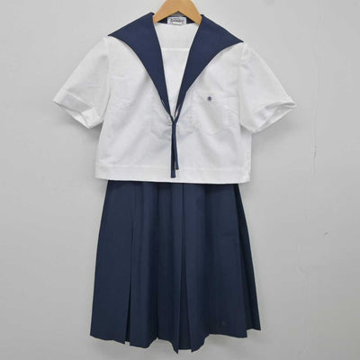 【中古】熊本県 大津高等学校 女子制服 2点 (セーラー服・スカート) sf040060