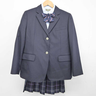 【中古】奈良県 飛鳥未来高等学校 女子制服 5点 (ブレザー・ニット・シャツ・スカート) sf040078