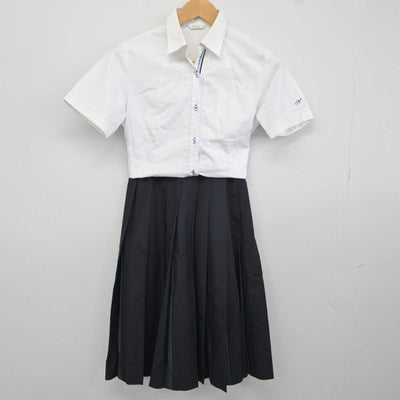 【中古】福岡県 中村学園女子高等学校 女子制服 2点 (シャツ・スカート) sf040095