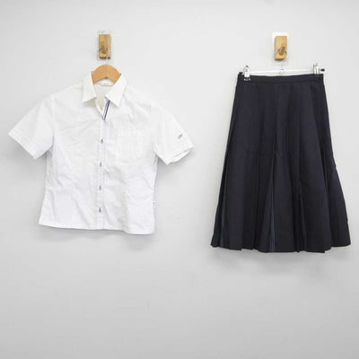 【中古】福岡県 中村学園女子高等学校 女子制服 2点 (シャツ・スカート) sf040095