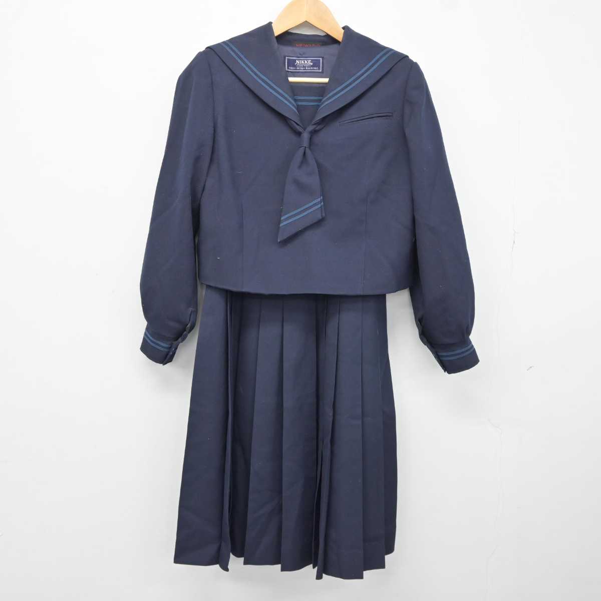 【中古】埼玉県 光陽中学校 女子制服 3点 (セーラー服・ジャンパースカート) sf040126