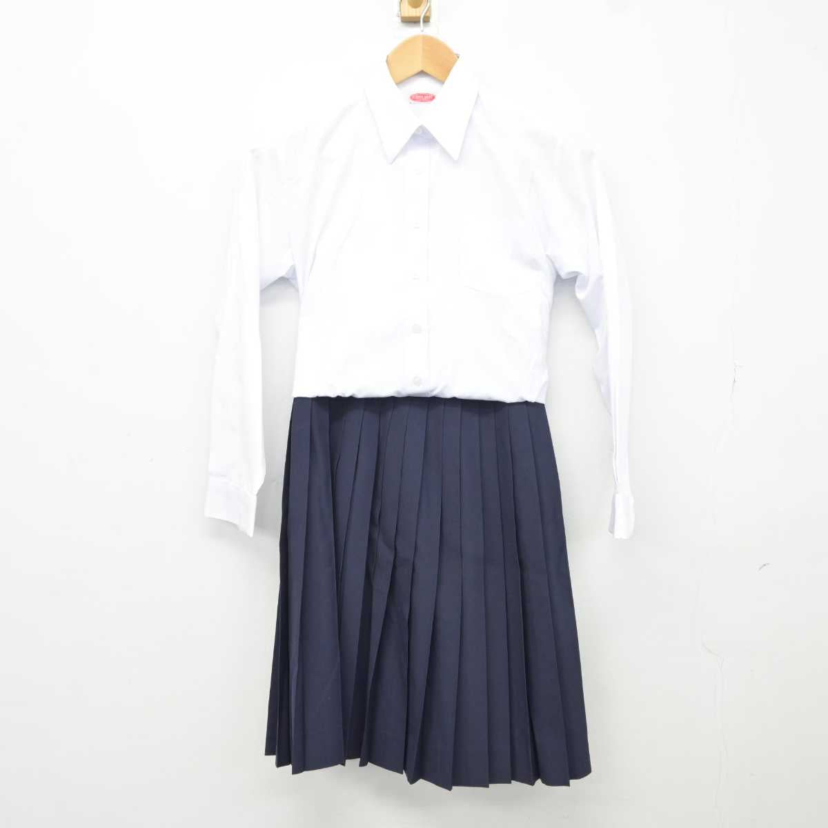 【中古】和歌山県 宇久井中学校 女子制服 2点 (シャツ・スカート) sf040132