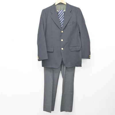 【中古】北海道 札幌旭丘高等学校 男子制服 4点 (ブレザー・ズボン・ズボン) sf040146