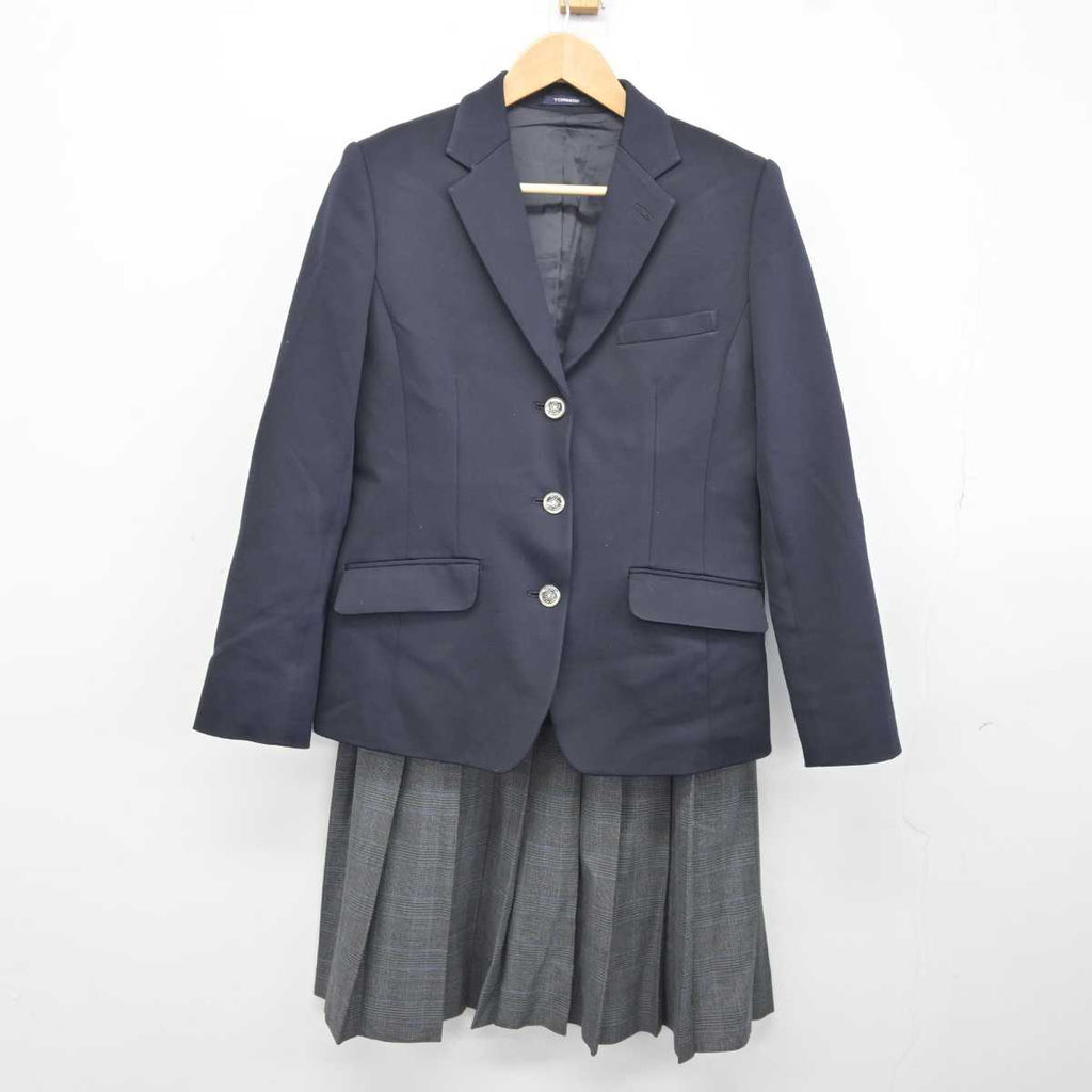 中古】福岡県 北九州市中学校標準服 女子制服 3点 (ブレザー・スカート