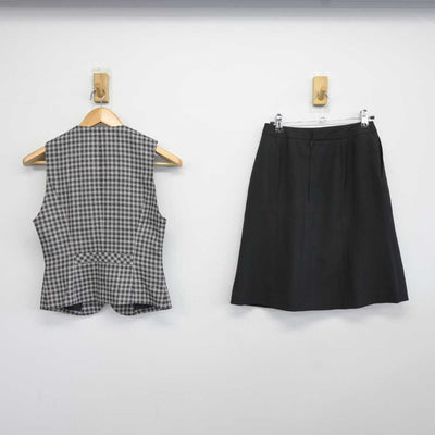 【中古】 事務服 女子制服 3点 (ベスト・スカート) sf040174