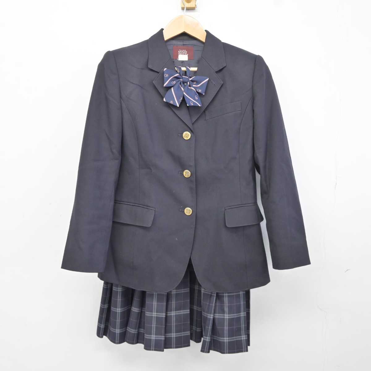 【中古】東京都 墨田川高等学校 女子制服 3点 (ブレザー・スカート) sf040186