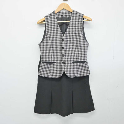 【中古】 事務服 女子制服 3点 (ベスト・スカート) sf040193