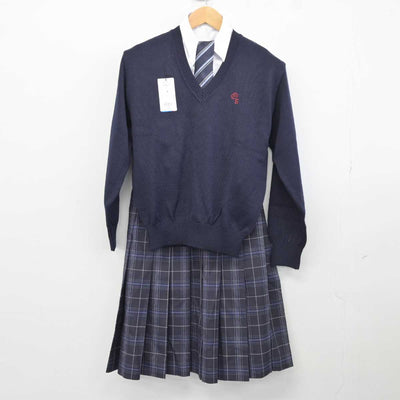 【中古】東京都 青梅総合高等学校 女子制服 6点 (ブレザー・ニット・シャツ・スカート) sf040198