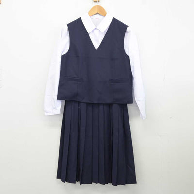 【中古】埼玉県 上尾市立原市中学校 女子制服 4点 (ブレザー・ベスト・シャツ・スカート) sf040199