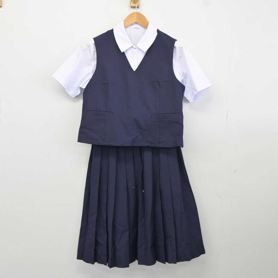 【中古】埼玉県 上尾市立原市中学校 女子制服 3点 (ベスト・シャツ・スカート) sf040200