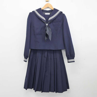 【中古】茨城県 古河第三中学校 女子制服 3点 (セーラー服・スカート) sf040201