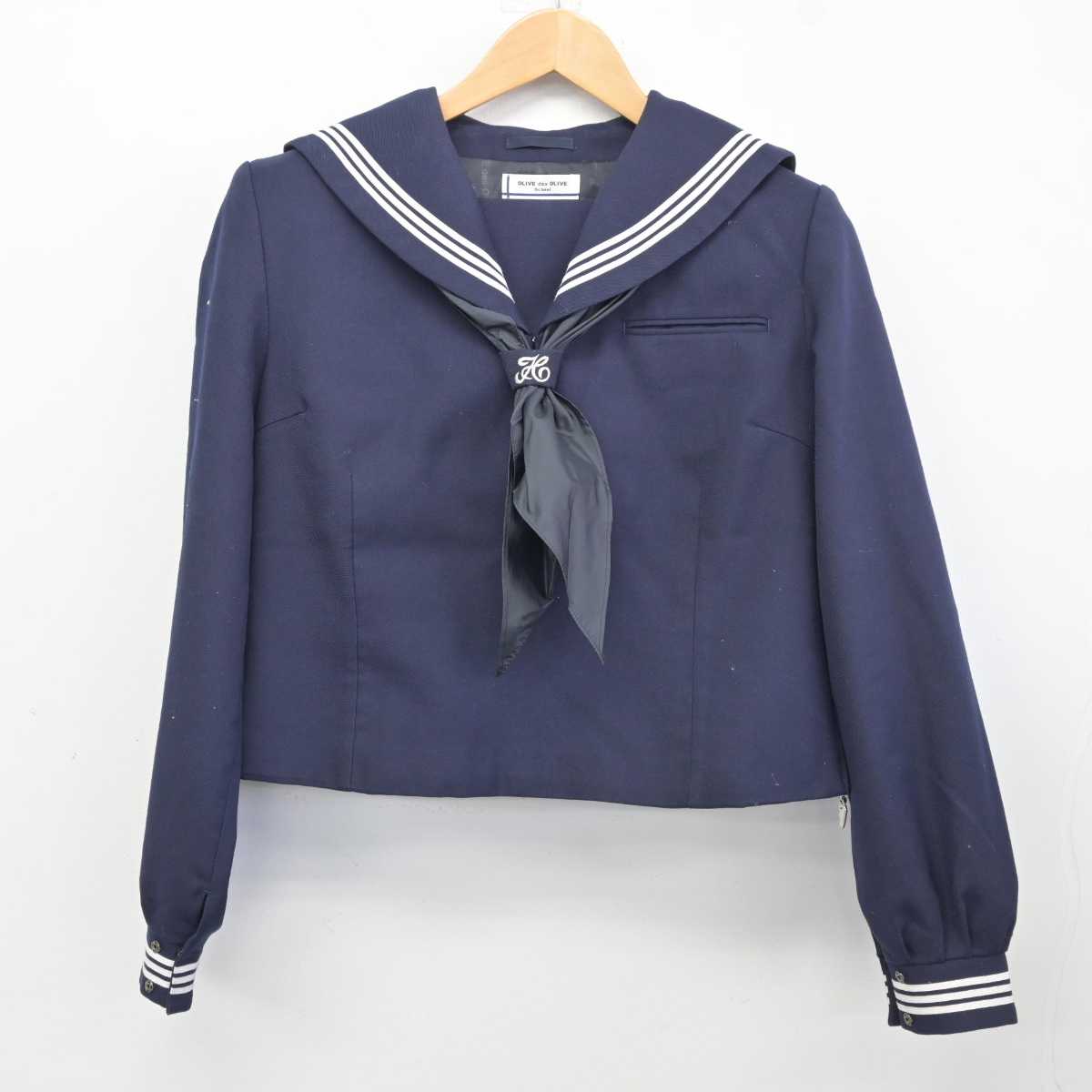 【中古】茨城県 古河第三中学校 女子制服 3点 (セーラー服・スカート) sf040201