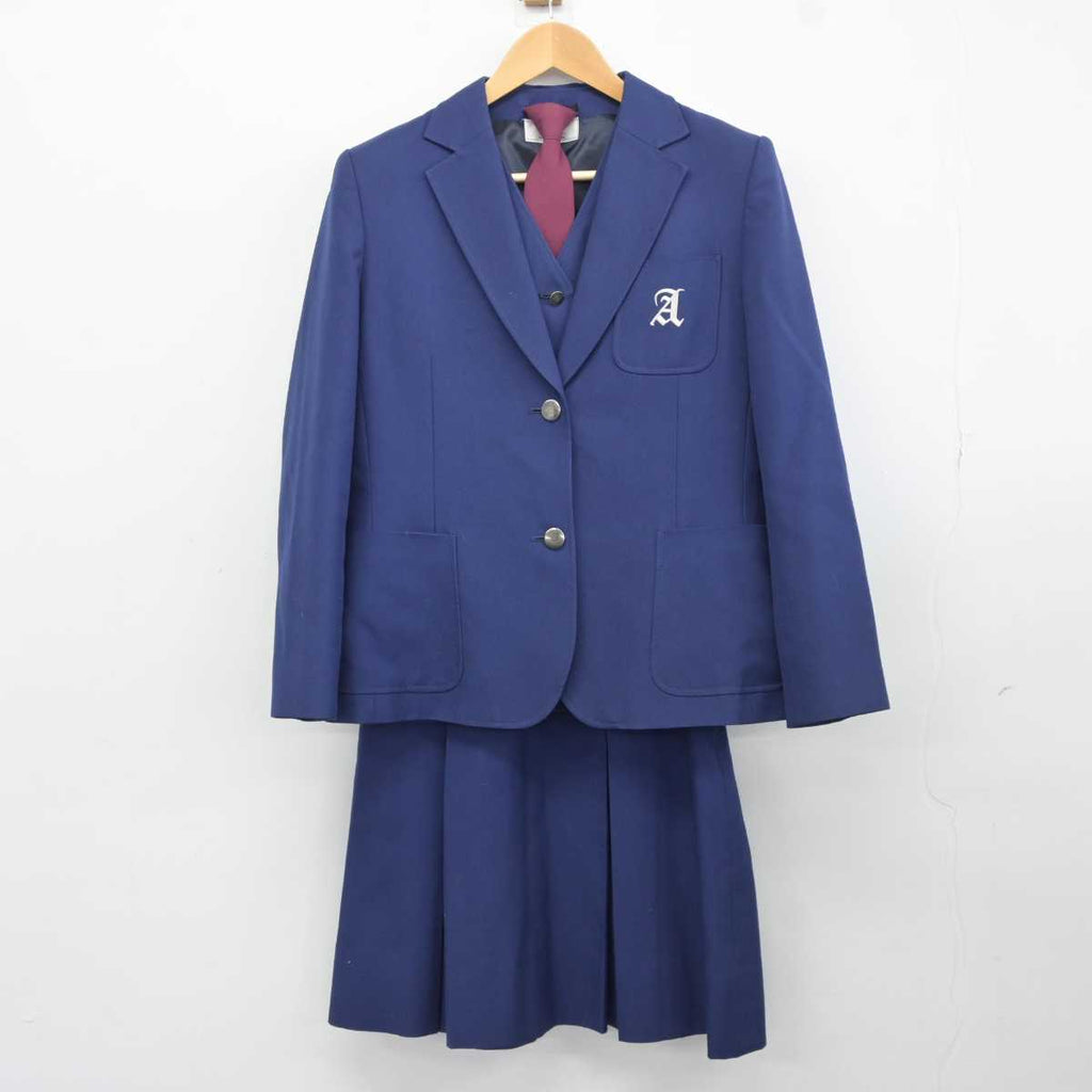 【中古】神奈川県 海老名市立有馬中学校 女子制服 4点 (ブレザー・ベスト・スカート) sf040226