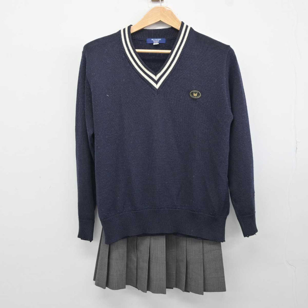 【中古】京都府 洛北中学校 女子制服 2点 (ニット・スカート) sf040234 | 中古制服通販パレイド