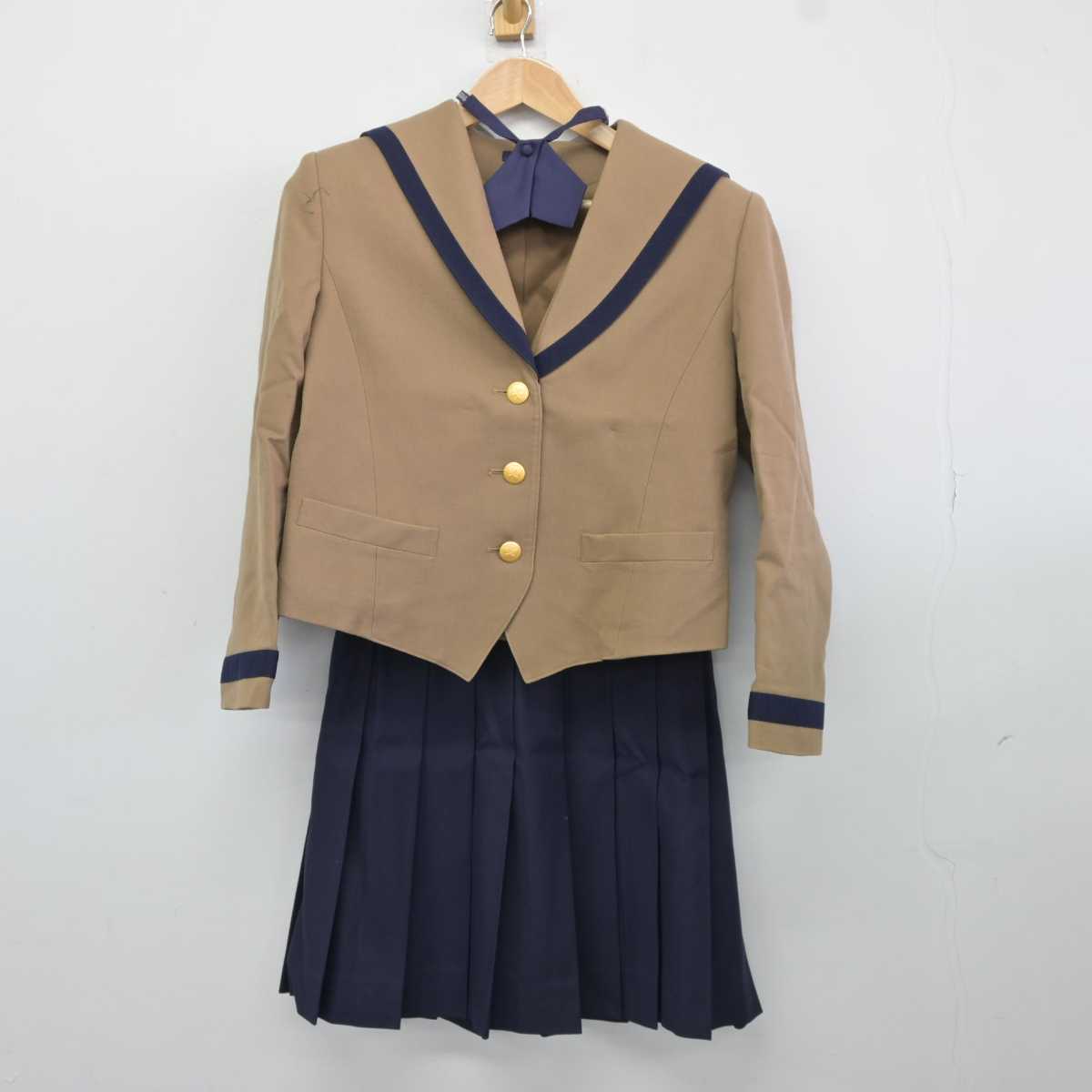 【中古】富山県 福光高等学校 女子制服 6点 (ブレザー・スカート) sf040238