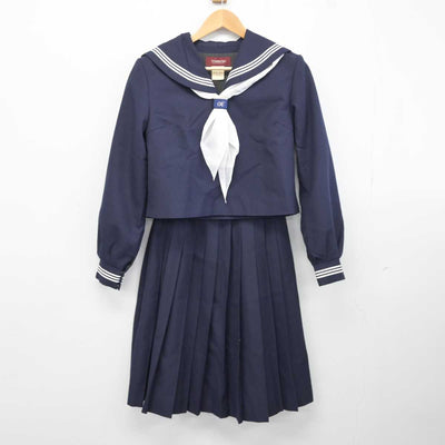 【中古】広島県 尾道北高等学校 女子制服 3点 (セーラー服・スカート) sf040248