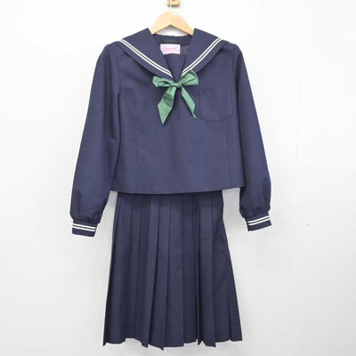 【中古】新潟県 若宮中学校 女子制服 3点 (セーラー服・スカート) sf040250