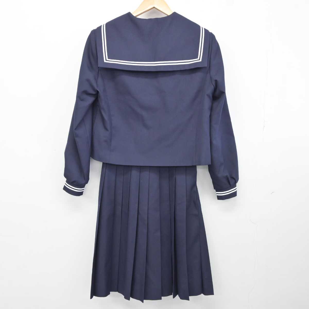 【中古】新潟県 若宮中学校 女子制服 3点 (セーラー服・スカート) sf040250