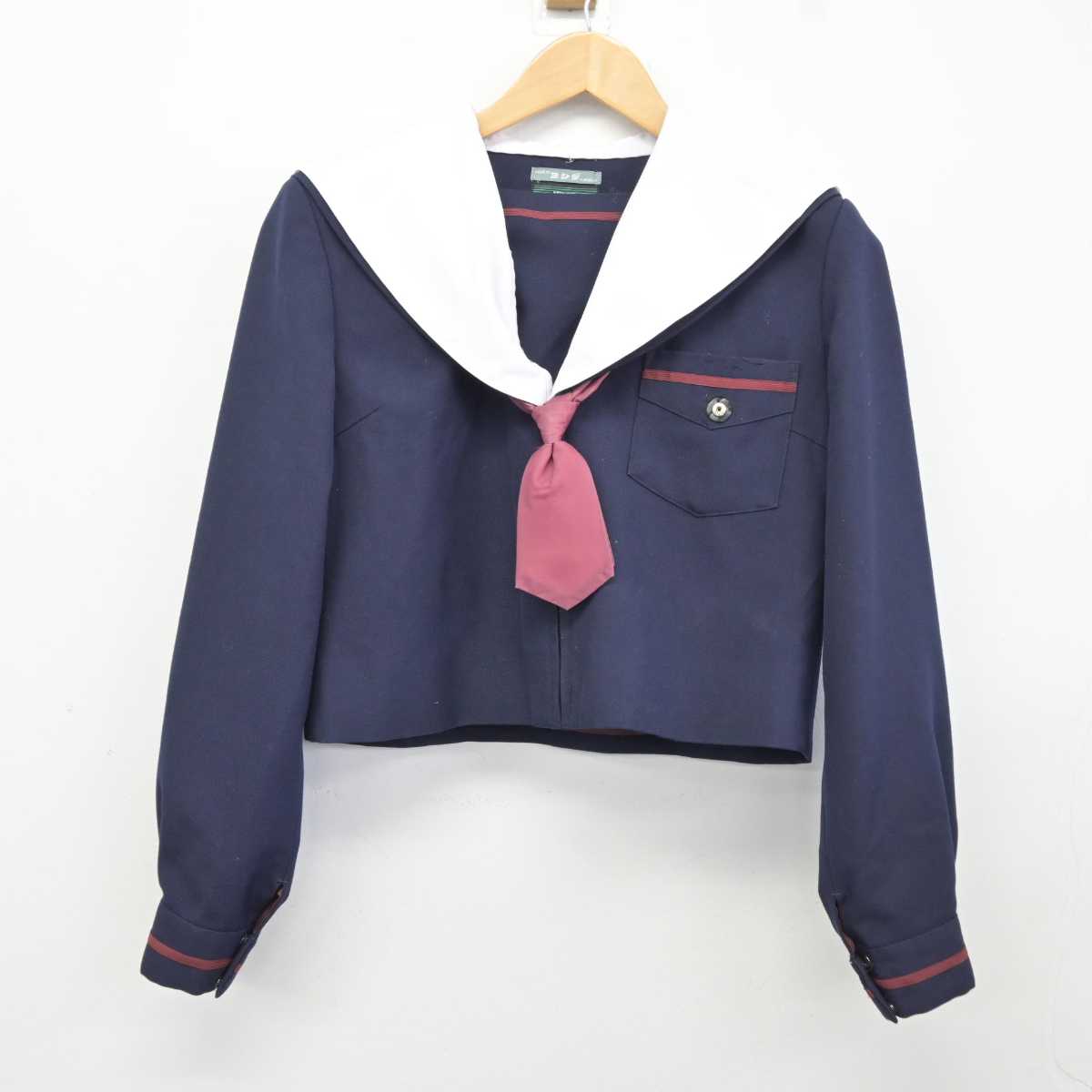 【中古】大阪府 摂陽中学校 女子制服 3点 (セーラー服・スカート) sf040257