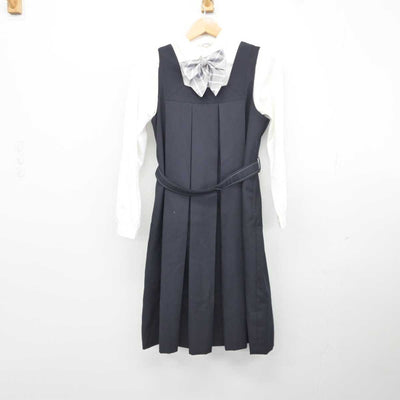 【中古】京都府 京都聖母学院高等学校  女子制服 5点 (ブレザー・シャツ・ジャンパースカート) sf040301